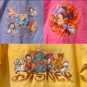 Vintage Disney Princesses Early 2000s Kids T-Shirts - Set of 3